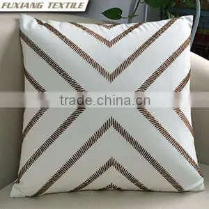 Modern Brief Style Gemometry Pattern Ourdoor Embroidered Cushion thumbnail-3