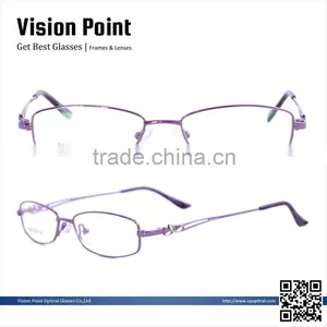 Full-rim Metal Square Mode Glasses Frame Mock up for Women Made in Danyang thumbnail-1