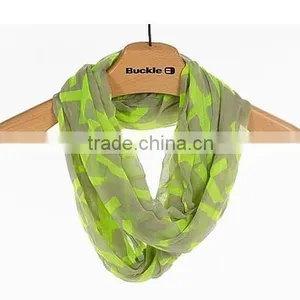 2015 Foreign Trade Latest Design Classic Cross Printed Polyester Infinity Scarf and Shawl Women thumbnail-4