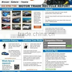 Design Car Newsletter Template Html thumbnail-1
