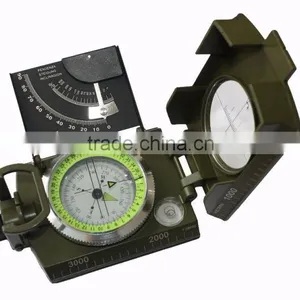 Metal Waterproof and Shockproof Compass Zinc Alloy Material Military Green thumbnail-1