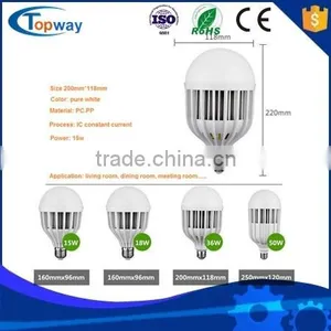 High Quality AC100-240V E27 18w 24w 36w 50w 1000 Lumen Led Bulb Lamp thumbnail-2