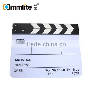 Acrylic Plastic Dry Erase Director's Film Clapboard (9.85x11.8 Inch) With White/Black Sticks thumbnail-3