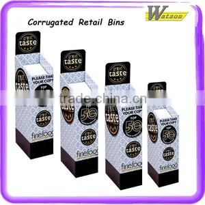 Supermarket Promotion Cosmetic Floor Display Cardboard Dump Bin thumbnail-5