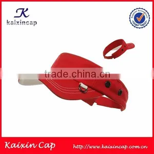 Wholesale Red Visor Hats Caps Without Logo Cap thumbnail-1