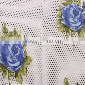 Flower and Dots Print Textiles 100% Cotton Fabric for Bulk Wholesale Clothing Quality Choice thumbnail-3