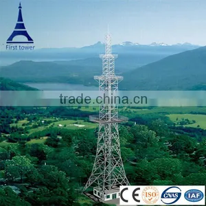 High Tension Self Supporting Steel Telecommunication Tower thumbnail-1