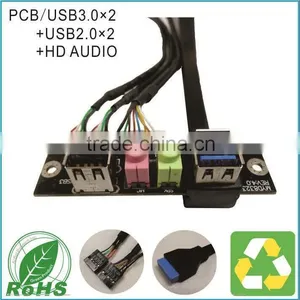 Front Panel Cable Dual USB3.0+Dual USB2.0 HD AUDIO I/O PC Board CableFor Computer With Cable thumbnail-1