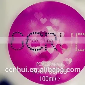 2015 Customize Beautiful Pink Round Adhesive Words Printing Sticker for Cosmetics thumbnail-1