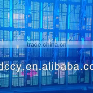 Shenzhen Factory Popular Gridding Led Display/mesh Led Screen/indoor Full Color Curtain Led Screen/outdoor RGB Led Screen thumbnail-1