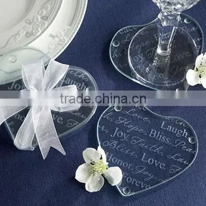 Heart Glass Wedding Coaster thumbnail-1