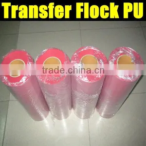 Flock/PU/PVC Heat Transfer Film for Clothing 0.5*25m per Roll thumbnail-1