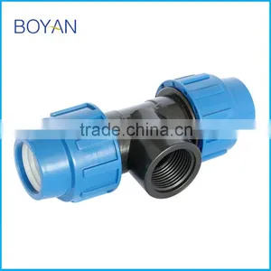 Zhejiang Plastic Pipe Fitting pp Compression Female Tee thumbnail-2