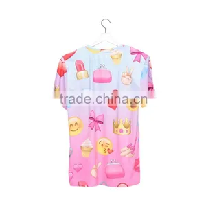 Hot Sale Digital Printing Emoji Custom Gym Lady T Shirt Wholesale thumbnail-3