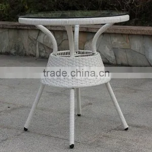 Cheap Outdoor Rattan Round Dining Table and Stackable Chair Sets thumbnail-6