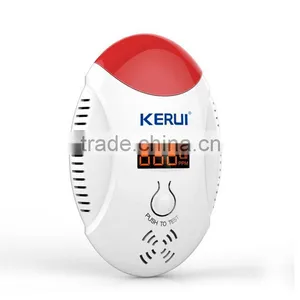 KERUI LED Digital Display Wireless CO Natural Gas Sensor Leak Detector Alarm Sound Warning Can Work With GSM PSTN Security Alarm thumbnail-1