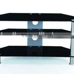 Tempered Glass tv Stands With Bookcase Made in China thumbnail-1