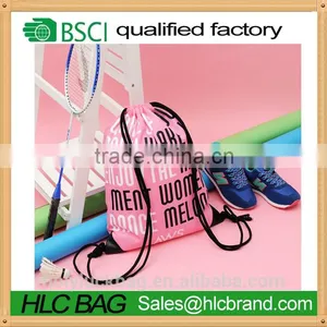 Customized Logo Branded Promotional Drawstring Bag With Leather thumbnail-1