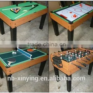 Hot Selling 4 in 1 Game Table Set Including Football,billiard,pingpong and Air Hockey Wholesale Price thumbnail-1