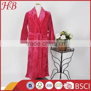 Flannel Fleece Long Bathrobe thumbnail-1