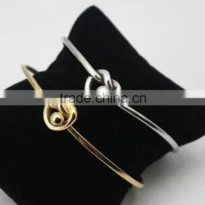 Gold and Silver Wire Design Best Friends Stainless Steel Bracelet thumbnail-1