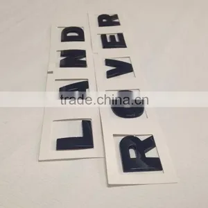 Hot Sale Car Emblem 3D Self-adhesive Black ABS Plastic Car Emblem Custom thumbnail-3