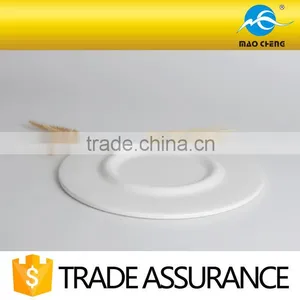 Big White Round Ceramic Tray for Hotel thumbnail-1
