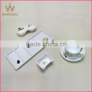 Porcelain Dinner Set With Olive Decal thumbnail-2