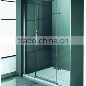 Extend Stainless Steel Rail Hinges Pivot Shower Glass Door Screens (KD3105) thumbnail-1