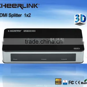 Hot Sell CHEERLINK Full 1080P HD/3D HDMI Splitter 1x2 / Remote Control/black thumbnail-1