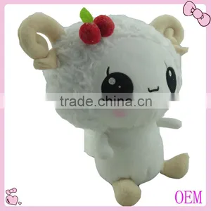 25cm High Quality Stuffed Animals Cute and Cheap Soft Plush Pink Lamb Children's Toy thumbnail-1