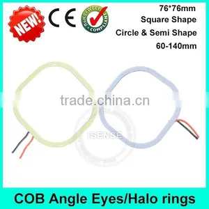 Hottest ! Square Shape Circle or Semi Circle 12V High Quality COB Angle Eyes Lighting for Car Headlight thumbnail-1