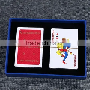 Hottest Sell Custom Playing Cards Type Linen-embossed Playing Cards Glossy Lamination 100% Pvc Playing Cards ---DH20568 thumbnail-1