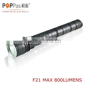 POPPAS F21 T6 10w High Powerful Reflector Rechargeable Led Flashlight thumbnail-1