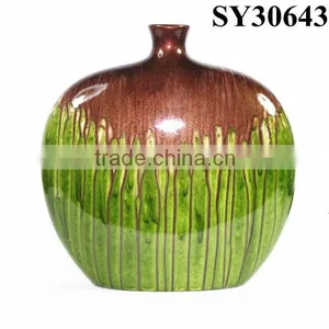 Indoor and Outdoor Ceramic Orange Flower Vase Wholesale thumbnail-6