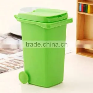 HOT Fancy Desktop Mini Plastic Children Trash Can thumbnail-2