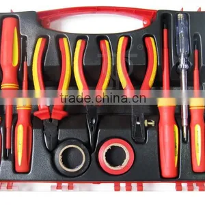 11pcs Electric Pliers Set, VDE Tools Set, Insulating Hardware Tools Kit, VDE Screwdriver thumbnail-1