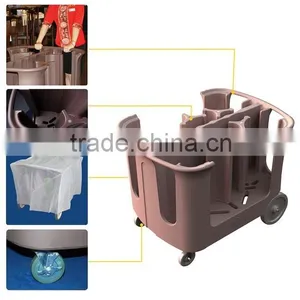 Rotomolded Plastic Adjustable Dish Carts Approved by FDA,CE,ISO thumbnail-2