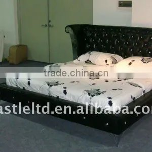 Synthetic Leather Bed and Bedding thumbnail-1