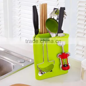 Multi-function Spoon Fork Chopstick Knife Kitchen Plastic Storage Rack thumbnail-3