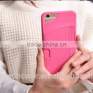 Leather Back Cover Case With Card Slot for Iphone 6 thumbnail-5