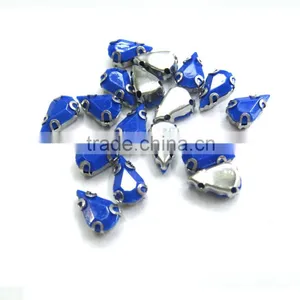Drop Navy Embellished Jewelled Acrylic Stone Sayajual Shawl Scarf Chunky Resin Beads Candy Pastel Color Garment Catcher thumbnail-1