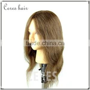 Wholesale 100% Human Hair Mannequin Head Afro Training Mannequin Head With Clamp for Hairdresser thumbnail-2