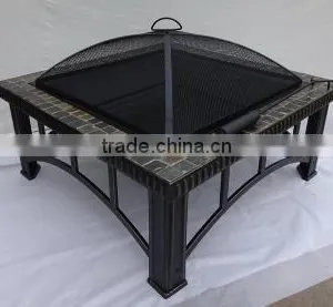 Square Ceramic Fire Pit Bowl Outdoor thumbnail-1