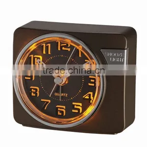 Black Dial Touch LED Light Hand Size Alarm Clock thumbnail-1