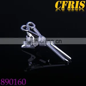 Wholesale Barber Scissors Tie Clip Scissor Tie Bar thumbnail-1