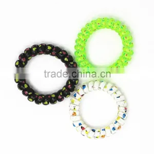 Simple Plastic Elastic Ponytail Holder Telephone Line Hair Tie thumbnail-2
