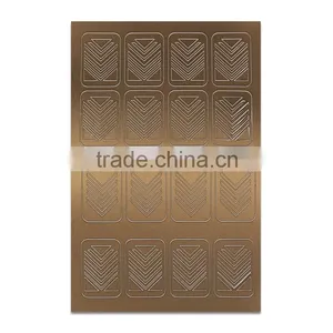 Hollow Out Peel Off Metal Finger Nail Stencils thumbnail-4