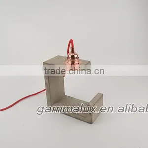 E27 Modern Concrete Table Lamp Concrete Desk Lamp thumbnail-6