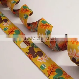 Squirrel and Acorn Woven Jacquard Ribbon Wholesale thumbnail-1